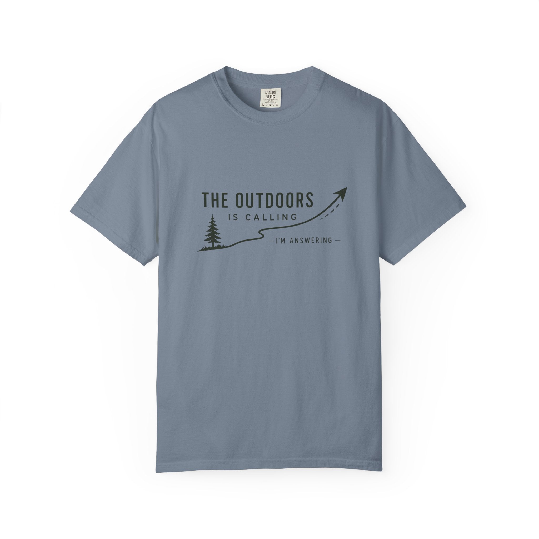 T-Shirt — “The Outdoors Is Calling” Graphic Tee (Adventure, Hiking, Nature Lover)
