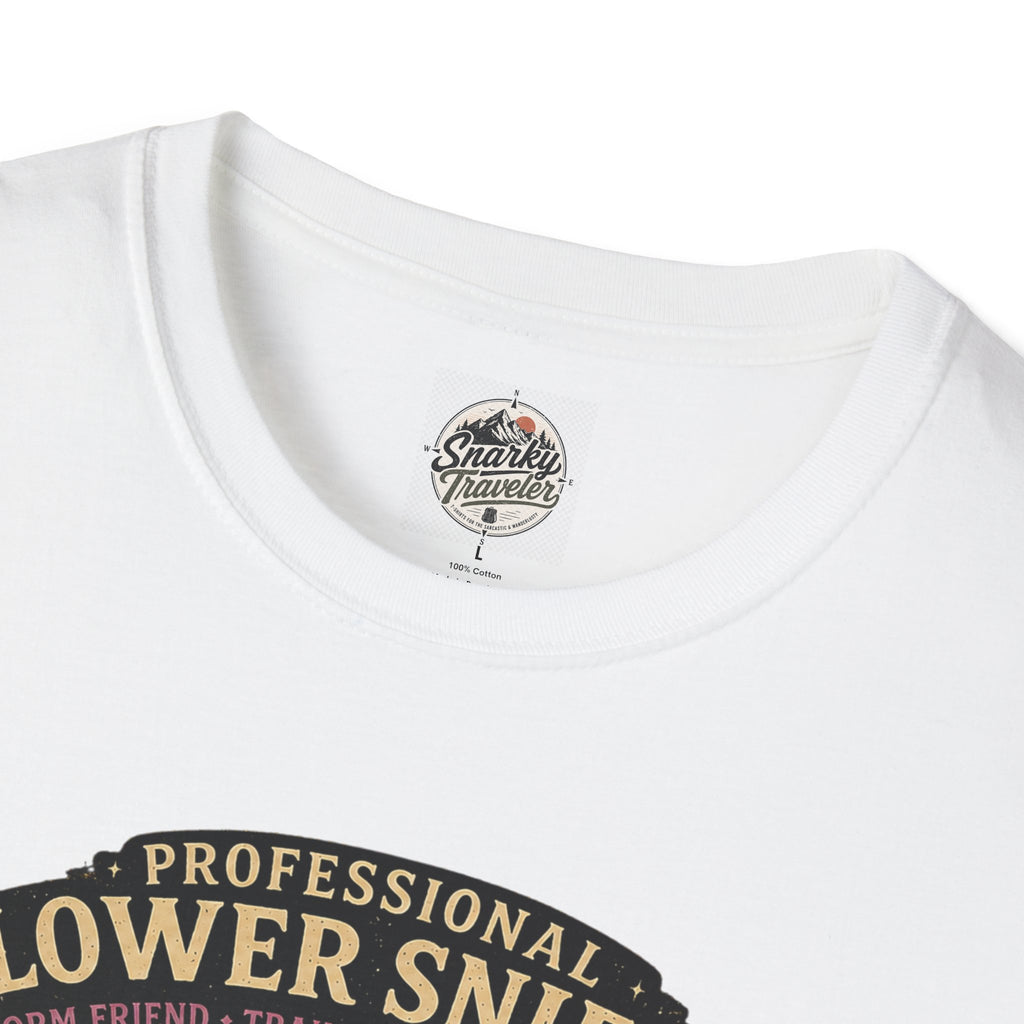 Flower Sniffer Vintage Graphic Tee — "Professional Flower Sniffer / Part-Time Alien"