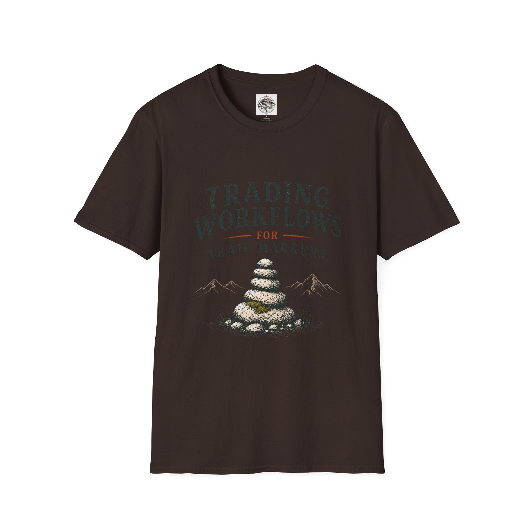 Trail Marker T-Shirt — "Trading Workflows for Trail Markers" Outdoor Hiking Tee