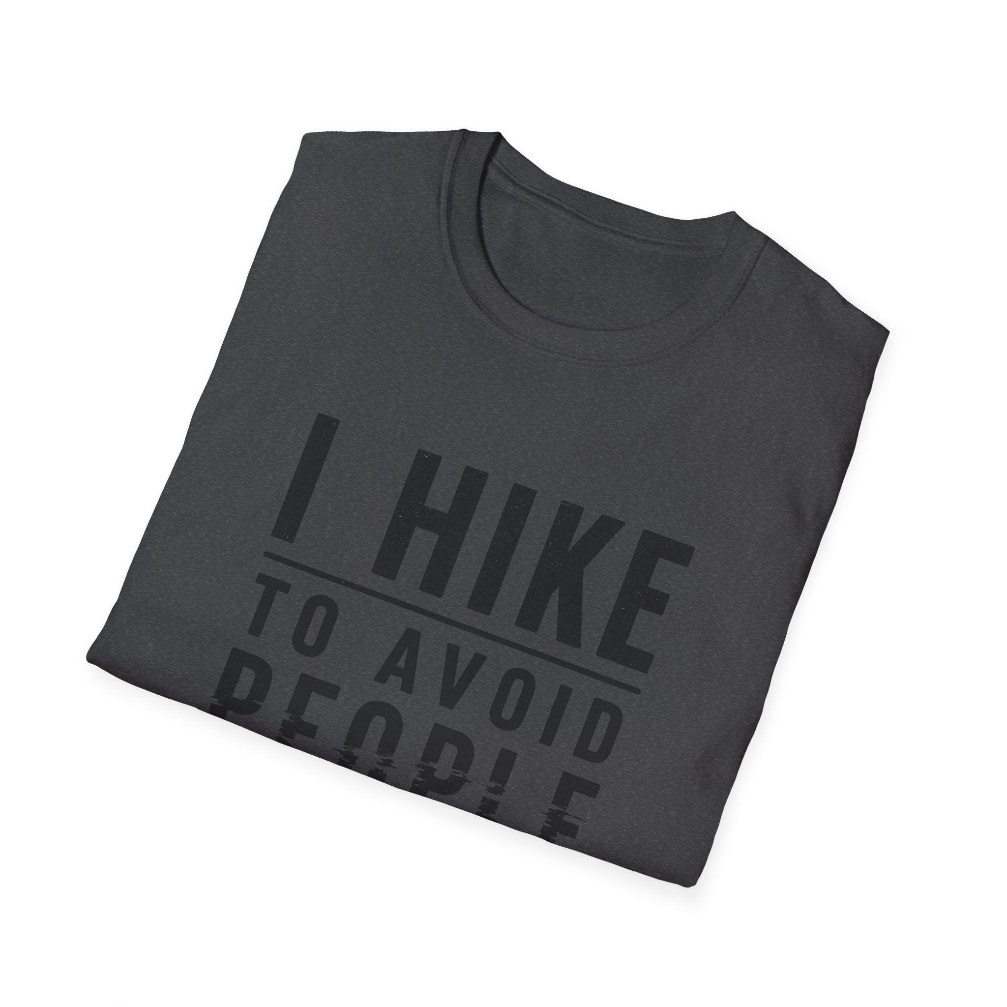 Hiking T-Shirt - "I Hike To Avoid People" Funny Outdoor Tee for Hikers