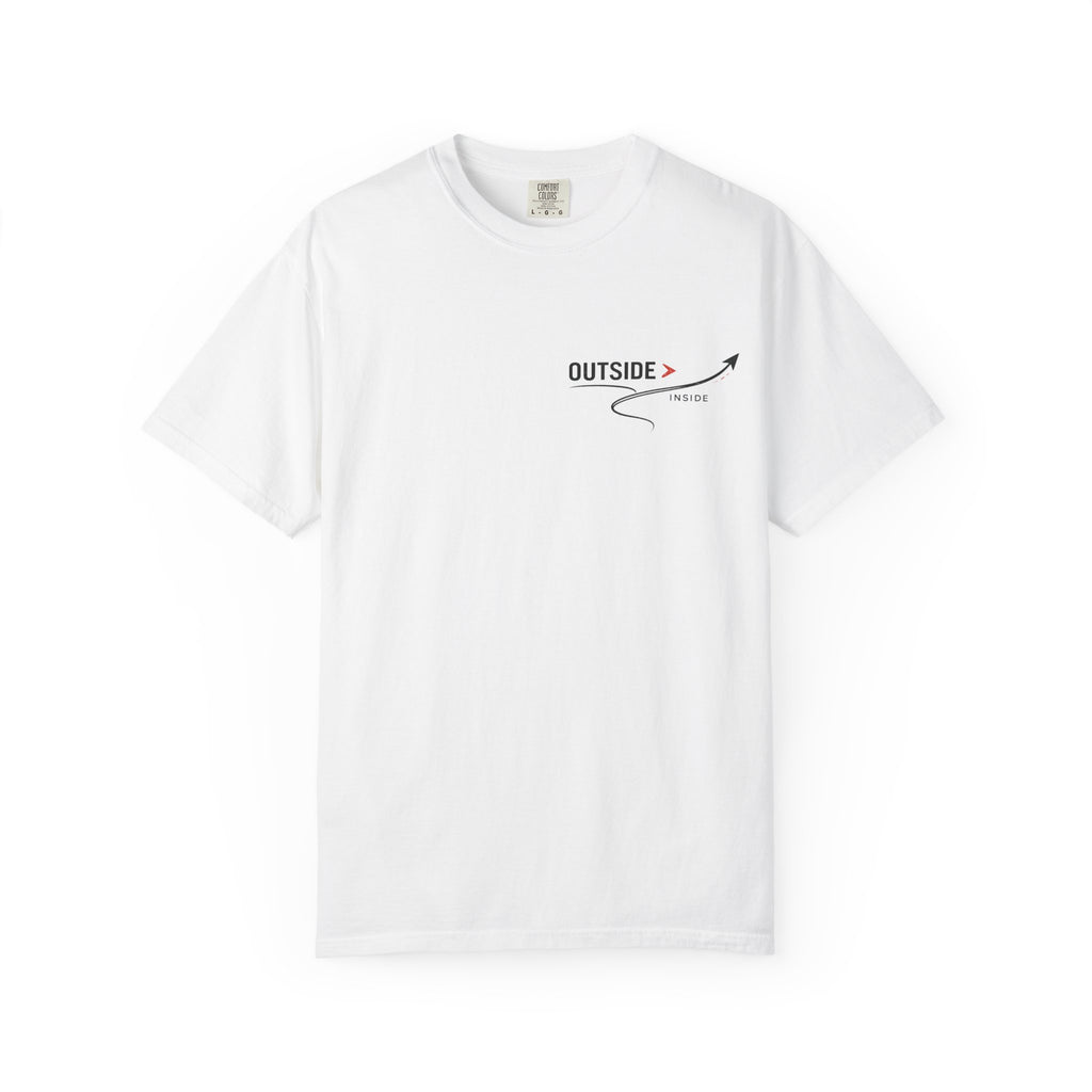Outside > Inside T-Shirt — Minimal Arrow Travel Graphic Tee