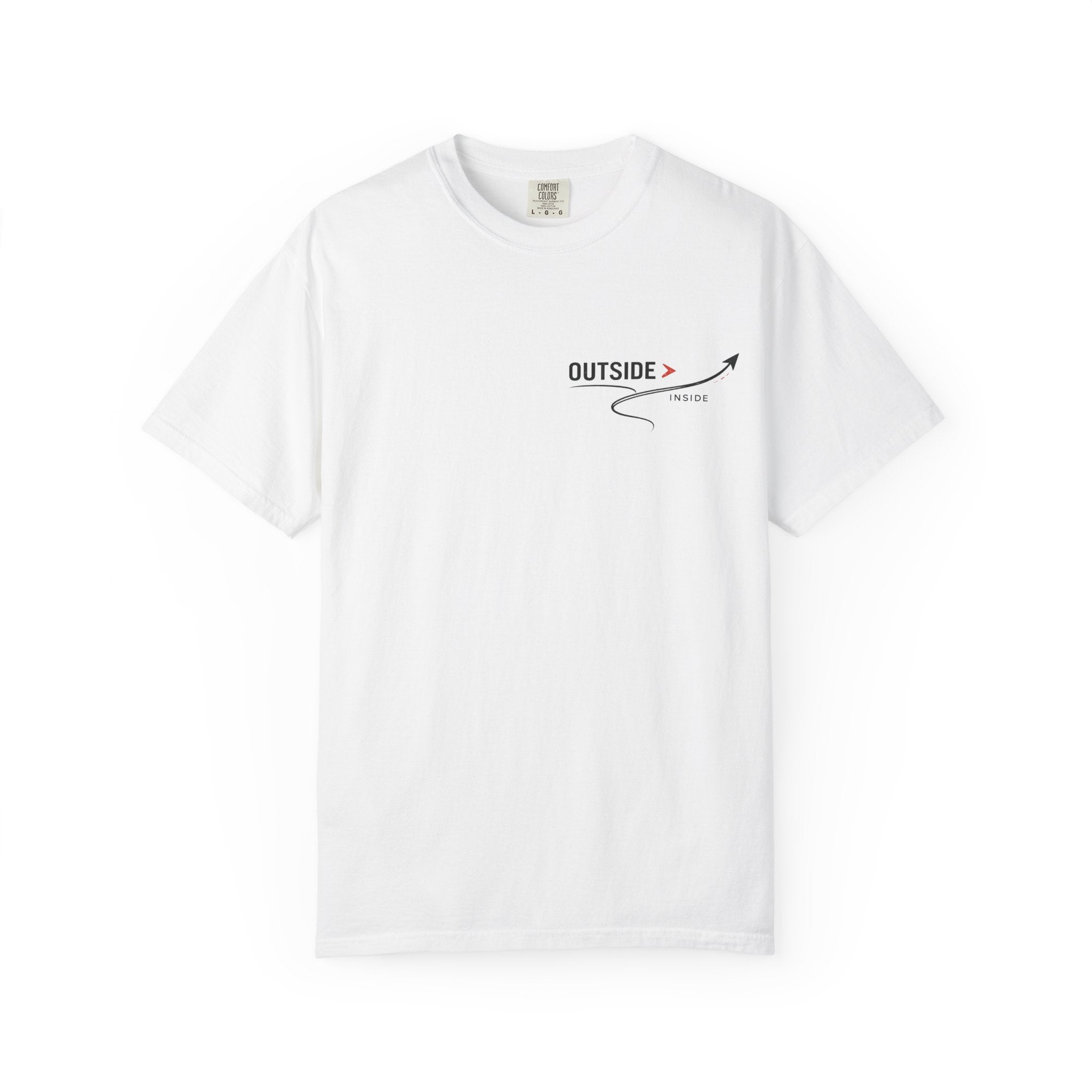 Outside > Inside T-Shirt — Minimal Arrow Travel Graphic Tee