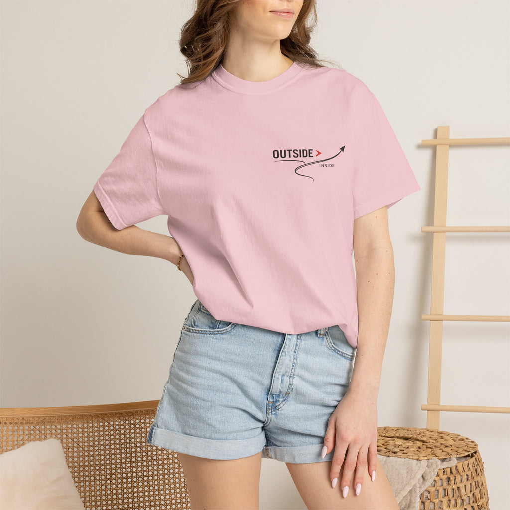 Outside > Inside T-Shirt — Minimal Arrow Travel Graphic Tee