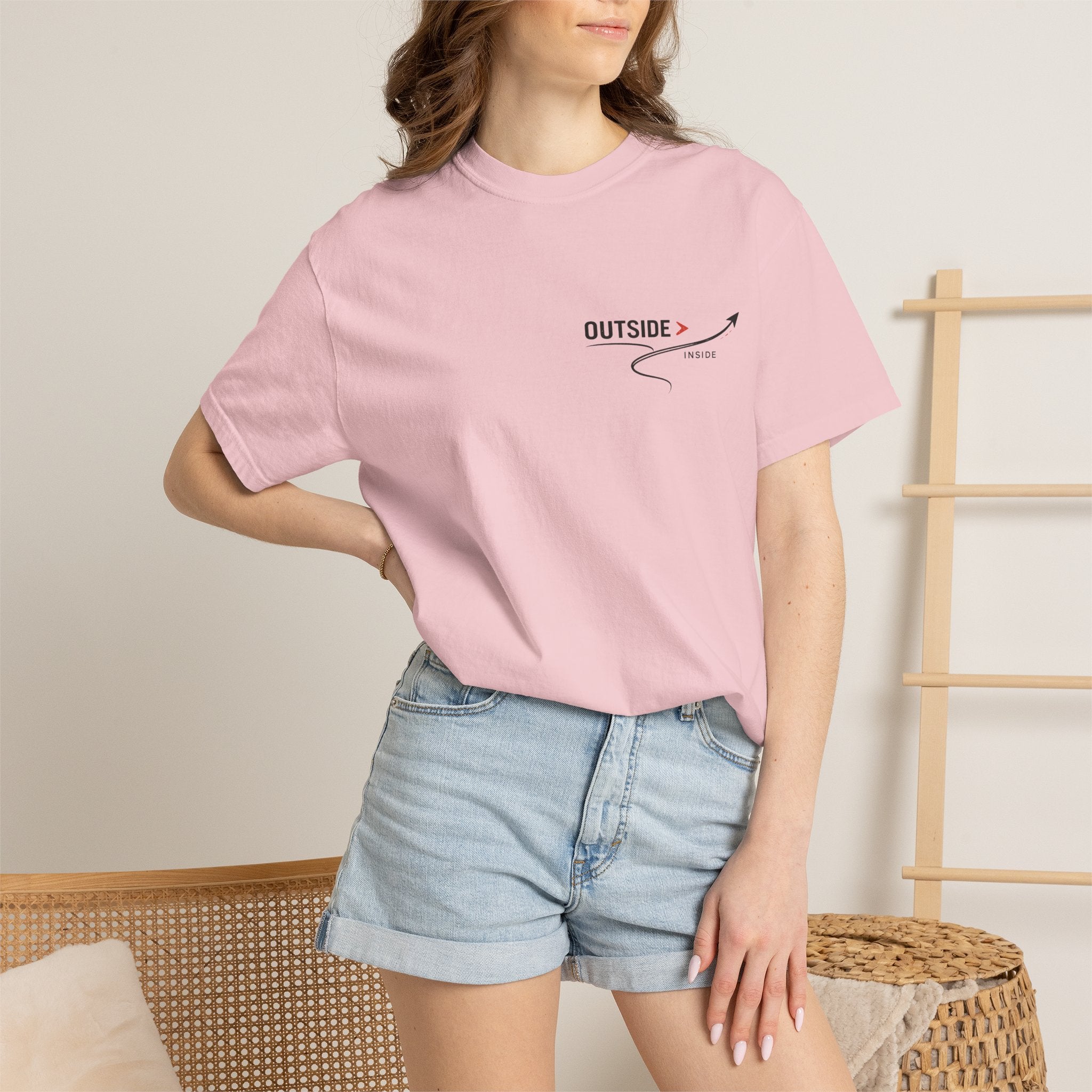 Outside > Inside T-Shirt — Minimal Arrow Travel Graphic Tee