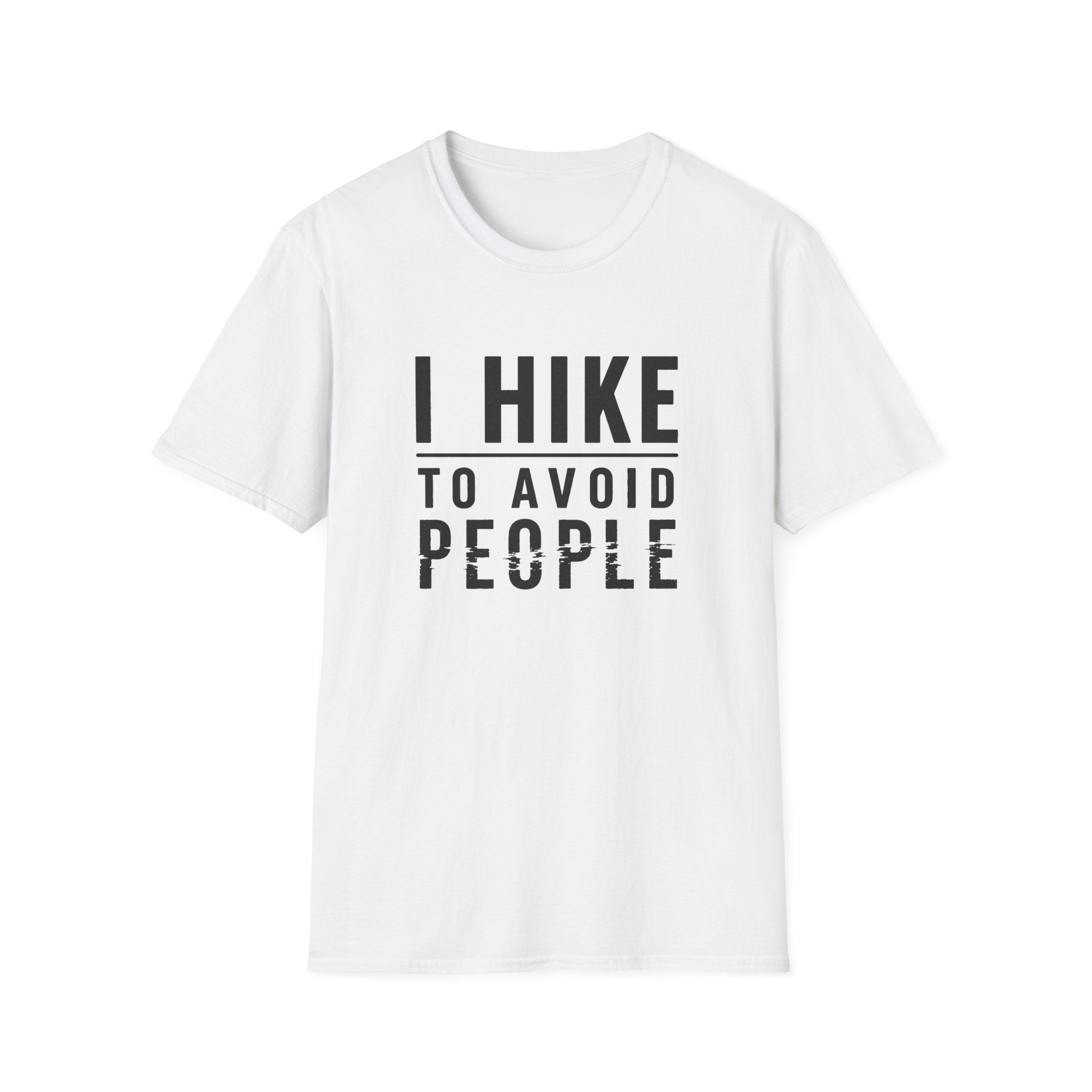Hiking T-Shirt - "I Hike To Avoid People" Funny Outdoor Tee for Hikers