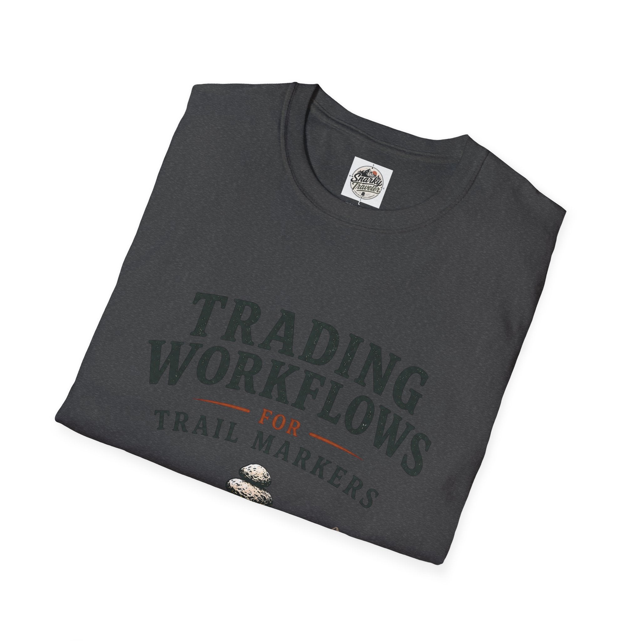 Trail Marker T-Shirt — "Trading Workflows for Trail Markers" Outdoor Hiking Tee