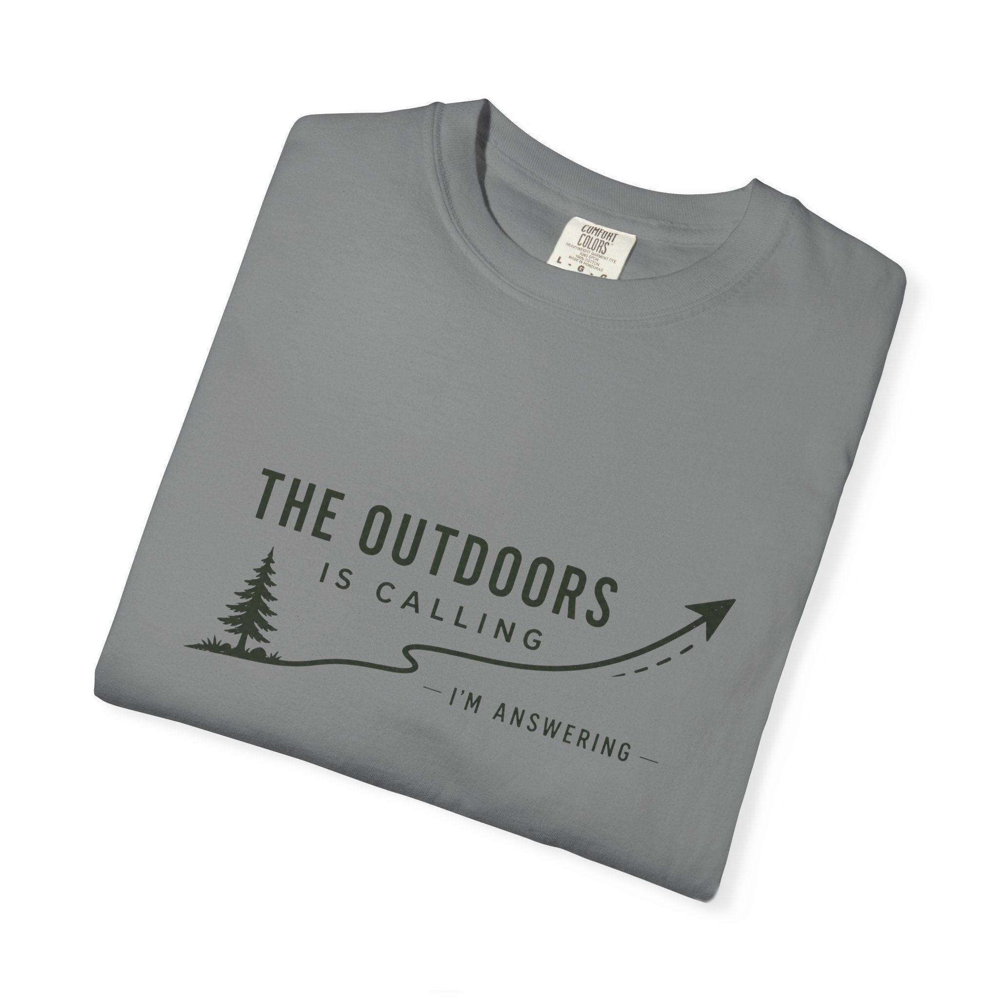 T-Shirt — “The Outdoors Is Calling” Graphic Tee (Adventure, Hiking, Nature Lover)